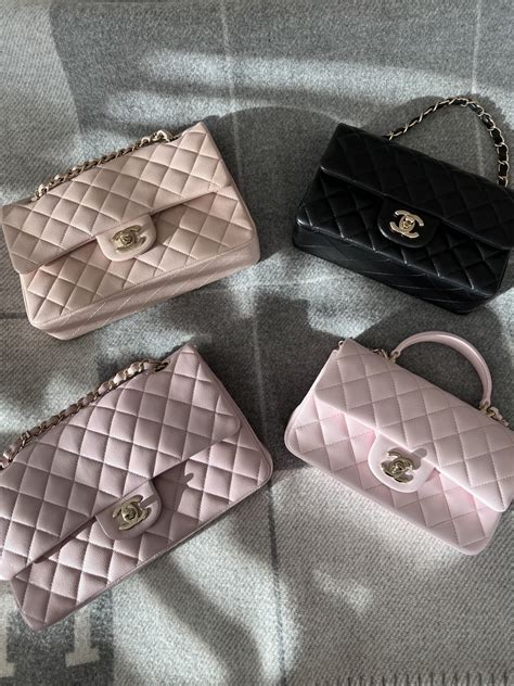 chanel mini caviar or lambskin|The Complete Guide to the Chanel 22P Classic Mini Handle.